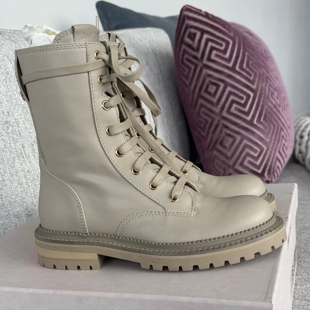 NWT - Jimmy Choo Boots - Light Sand - Picture 2 of 14